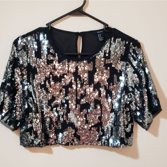 Forever 21 sequence crop top size m - Picture 2 of 4